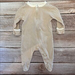 Old Navy Cream and Tan Cozy Footie One Piece